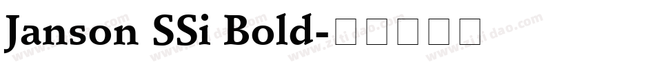 Janson SSi Bold字体转换